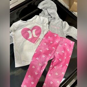 Hurley Pink Toddler 3 Piece Outfit 2T
